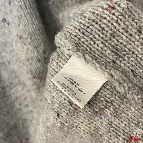 Modcloth Cozy Moment Gray Speckled Sweater Cardigan Alpaca Size M - Picture 4 of 7